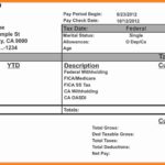 Letter Of Pay Stub Template Excel With Pay Stub Template Excel Xls