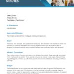 Letter Of Simple Meeting Minutes Template Excel And Simple Meeting Minutes Template Excel Examples