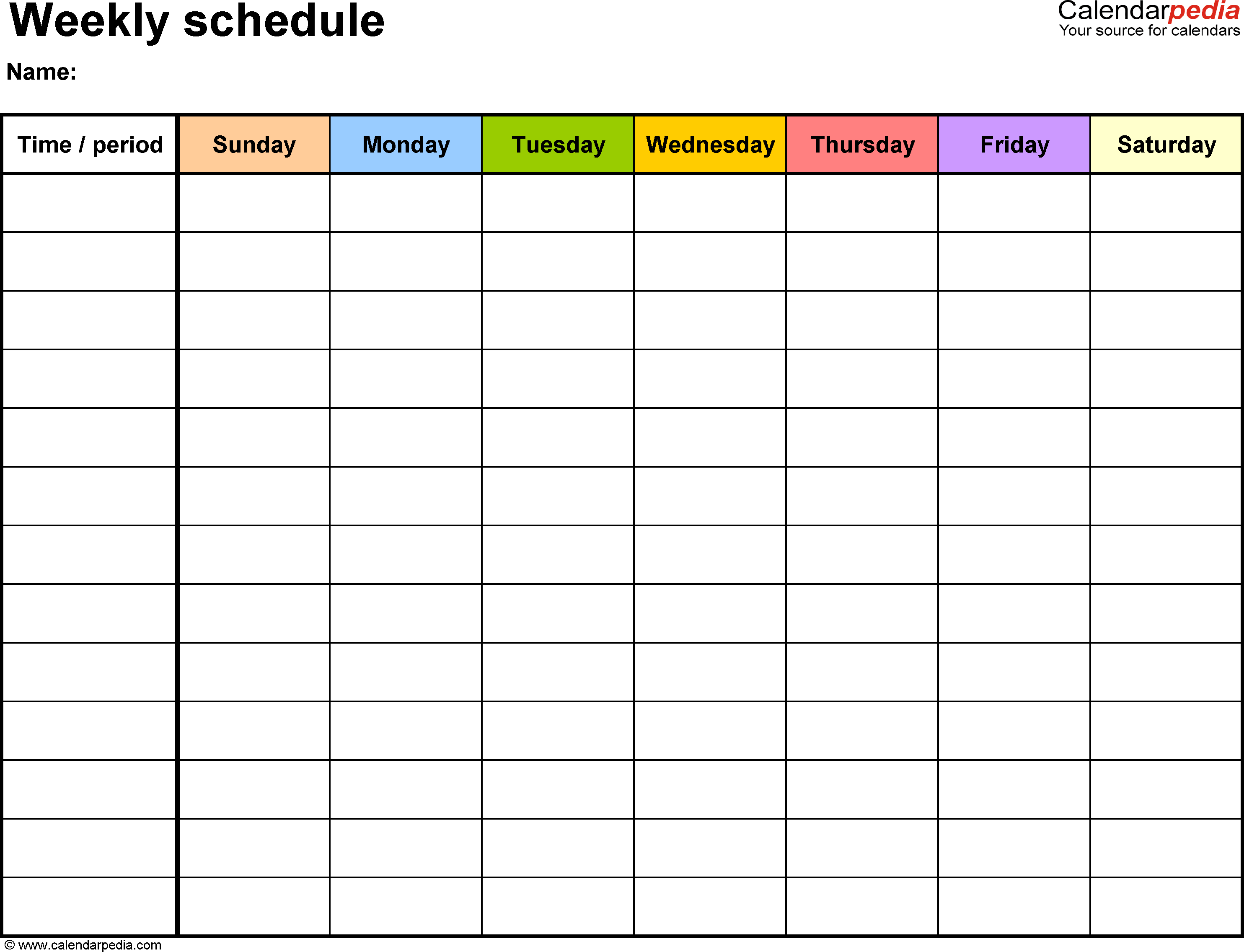 Letter Of Weekly Schedule Template Excel To Weekly Schedule Template Excel Form
