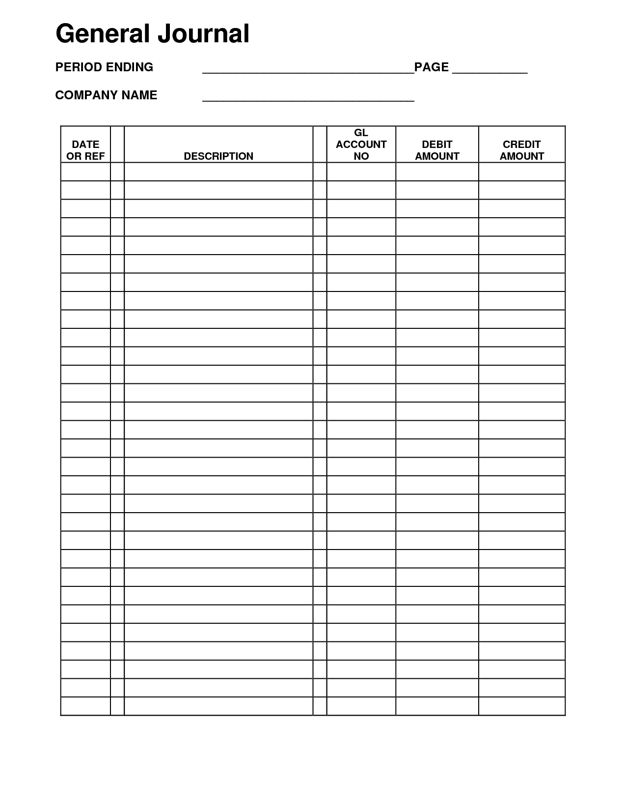 Letters Of Accounting Journal Template Excel With Accounting Journal Template Excel Download For Free