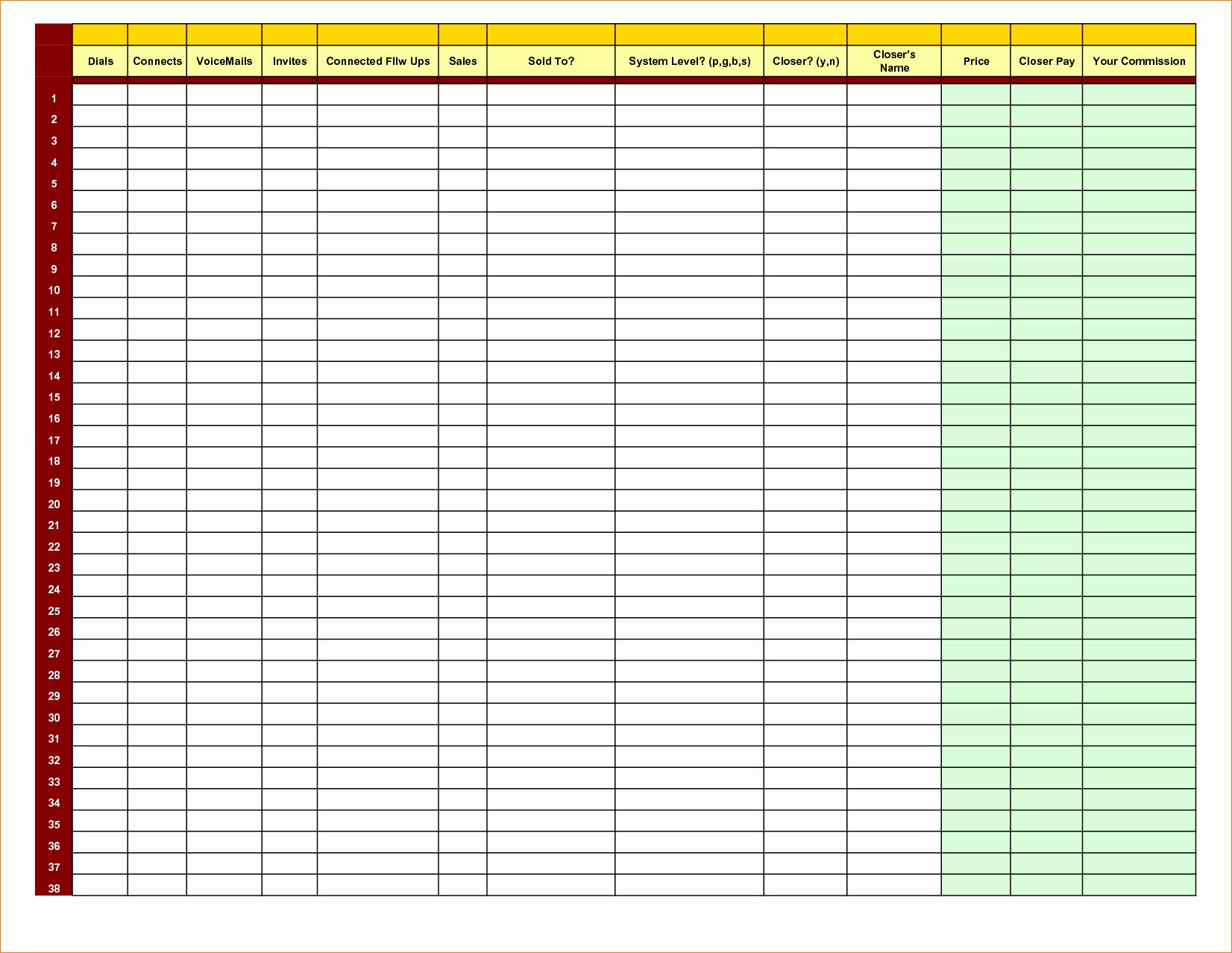 Letters Of Cold Call Log Excel Template Within Cold Call Log Excel Template Format