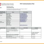 Letters Of Communication Plan Template Excel For Communication Plan Template Excel In Spreadsheet