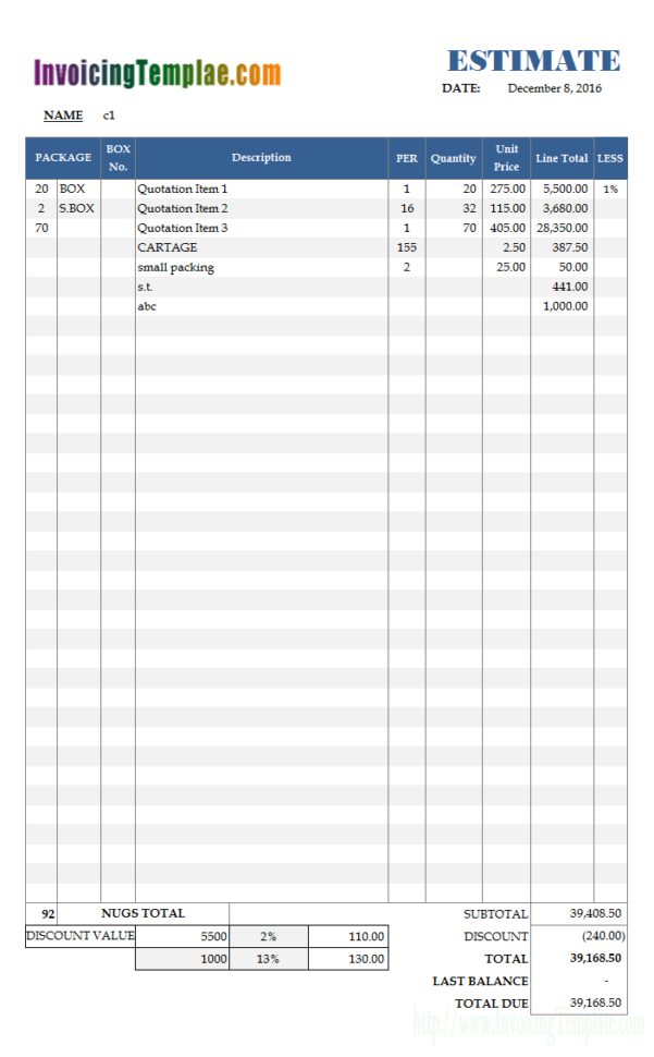 Excel Bid Proposal Template — Excelguider.com