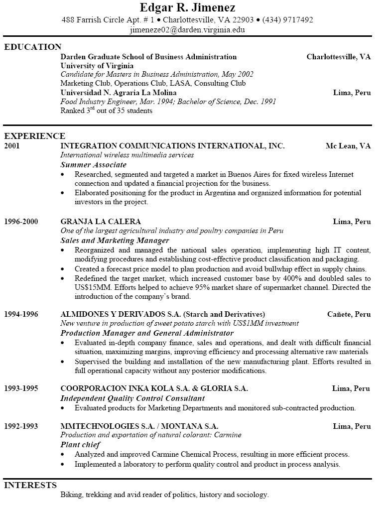 Letters Of Excellent Resume Example For Excellent Resume Example In Spreadsheet