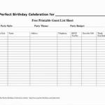 Letters Of Guest List Template Excel With Guest List Template Excel Form