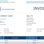 Letters Of Invoice Template Excel In Invoice Template Excel In Spreadsheet