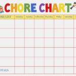 Letters Of Monthly Chore Chart Template Excel Within Monthly Chore Chart Template Excel Download For Free