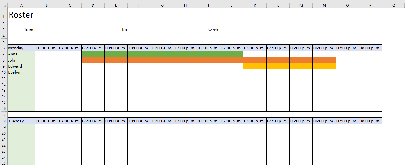 Letters Of Roster Spreadsheet For Roster Spreadsheet Sheet 