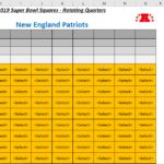 Letters Of Super Bowl Squares Template Excel To Super Bowl Squares Template Excel For Free