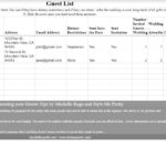 Letters Of Wedding Guest Excel Template In Wedding Guest Excel Template In Spreadsheet