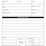 Personal Construction Work Order Template Excel For Construction Work Order Template Excel Templates