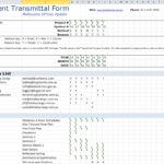 Personal Document Transmittal Template Excel In Document Transmittal Template Excel Letter