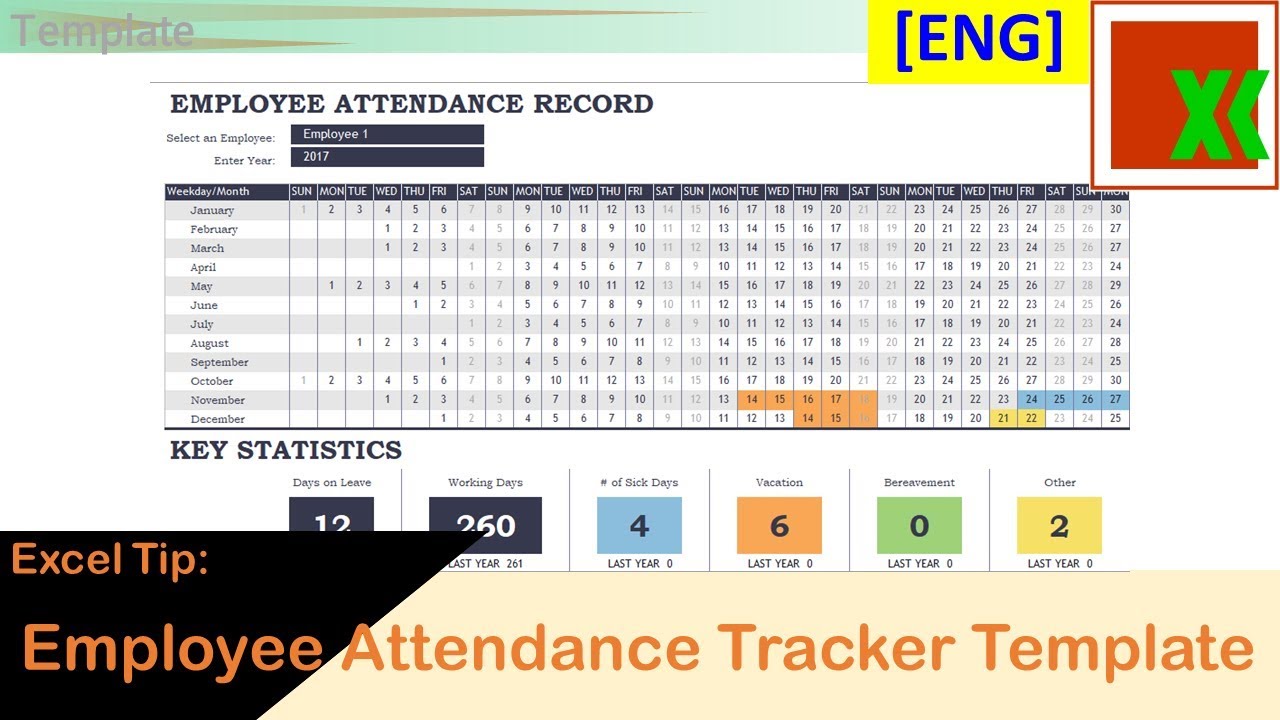 Personal Employee Attendance Record Template Excel And Employee Attendance Record Template Excel Examples