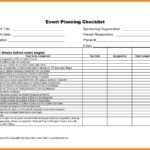 Personal Event Planning Checklist Template Excel Inside Event Planning Checklist Template Excel Sample
