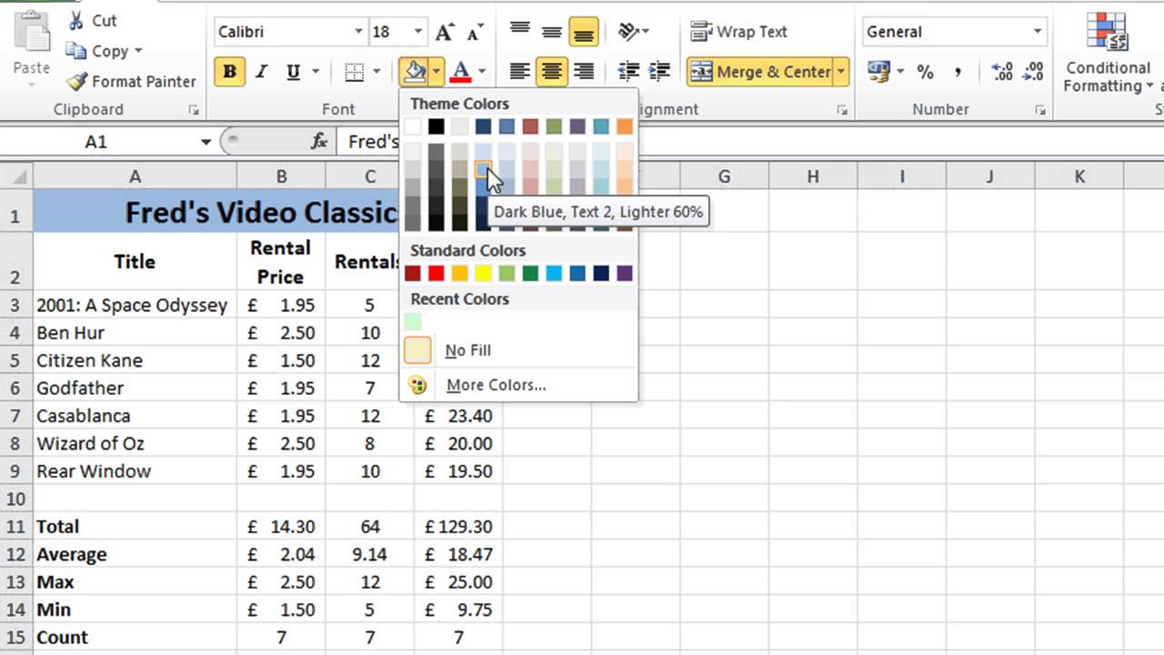 Personal Ms Excel Spreadsheet Tutorial For Ms Excel Spreadsheet Tutorial Document