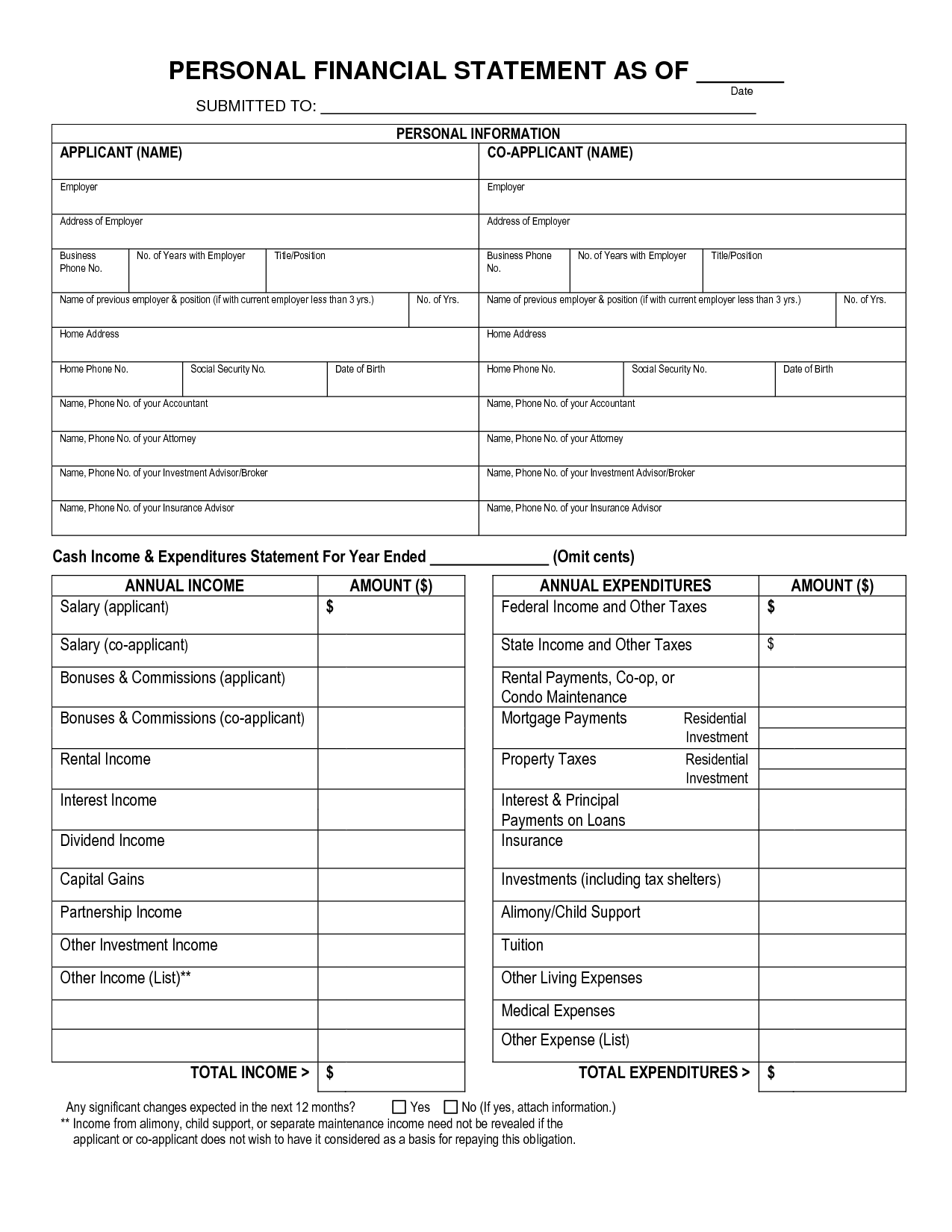 Personal Personal Financial Statement Template Excel Intended For Personal Financial Statement Template Excel For Google Spreadsheet