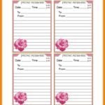 Personal Phone Message Template Excel Within Phone Message Template Excel Template