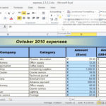 Personal Setting Up An Excel Spreadsheet For Setting Up An Excel Spreadsheet Xls