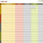 Personal Task Checklist Template Excel Throughout Task Checklist Template Excel Free Download