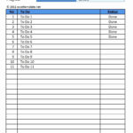 Personal Task Checklist Template Excel Within Task Checklist Template Excel Download For Free