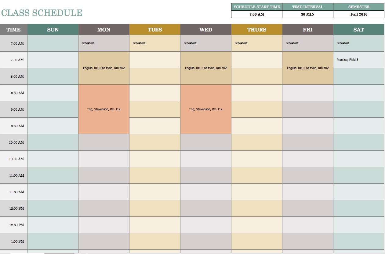 Printable Excel Schedule Template And Excel Schedule Template In Workshhet