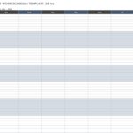 Printable Excel Work Schedule Calendar Template With Excel Work Schedule Calendar Template Examples