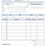 Printable Free Auto Repair Invoice Template Excel To Free Auto Repair Invoice Template Excel Printable