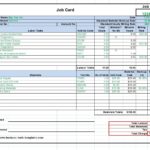 Printable Job Costing Format In Excel Inside Job Costing Format In Excel For Google Sheet