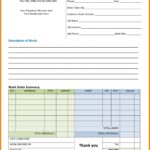 Printable Work Order Template Excel Intended For Work Order Template Excel Templates