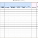 Sample of Bar Inventory Spreadsheet Excel intended for Bar Inventory Spreadsheet Excel Sheet