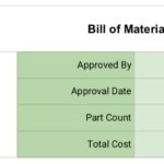 Sample Of Bill Of Materials Template Excel Intended For Bill Of Materials Template Excel Format