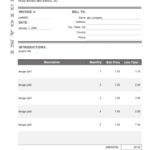Sample of Cleaning Invoice Template Excel inside Cleaning Invoice Template Excel for Google Spreadsheet