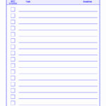 Sample Of Daily Task List Template Excel And Daily Task List Template Excel Document