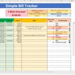 Sample Of Excel Bill Tracker Template In Excel Bill Tracker Template Examples