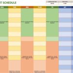 Sample Of Excel Class Schedule Template For Excel Class Schedule Template Download