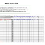 Sample Of Excel Ledger Template Within Excel Ledger Template Sheet