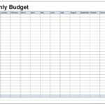 Sample Of Excel Monthly Budget Template With Excel Monthly Budget Template Template
