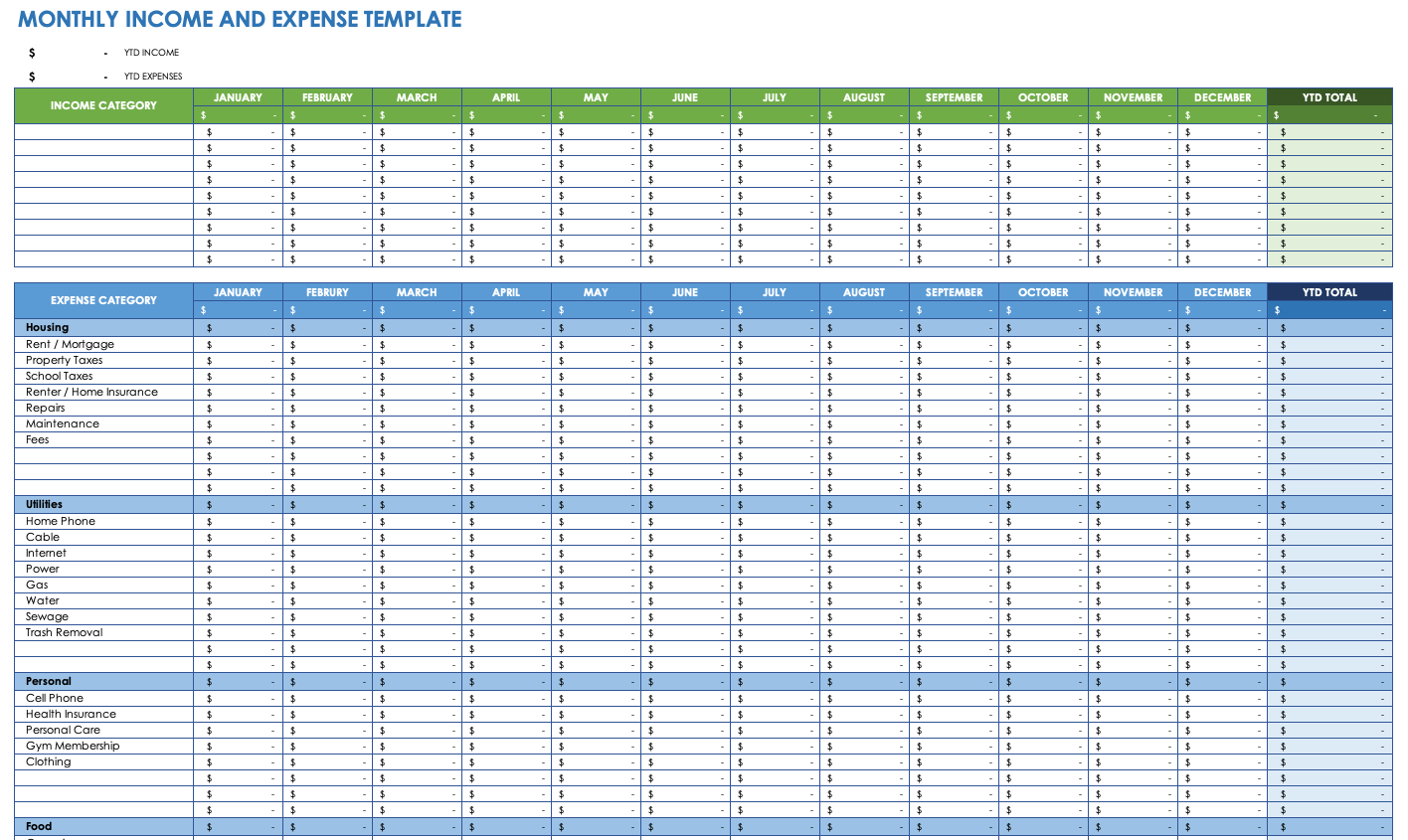 Sample Of Expense Tracker Excel Template Within Expense Tracker Excel Template Sheet