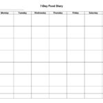 Sample Of Food Diary Template Excel Inside Food Diary Template Excel Form