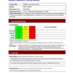 Sample Of Project Status Sheet Template Excel For Project Status Sheet Template Excel Download
