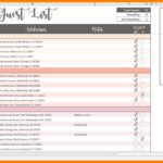 Sample Of Wedding Excel Spreadsheet With Wedding Excel Spreadsheet Sheet