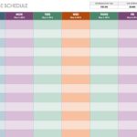 Sample Of Weekly Calendar Template Excel With Weekly Calendar Template Excel Form