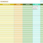 Sample Of Weekly Schedule Template Excel Inside Weekly Schedule Template Excel In Workshhet