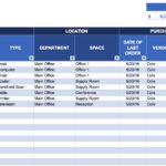 Samples Of Asset Inventory Template Excel In Asset Inventory Template Excel For Google Sheet