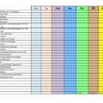 Samples Of Chore Chart Template Excel And Chore Chart Template Excel In Spreadsheet