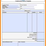 Samples Of Construction Invoice Template Excel Inside Construction Invoice Template Excel Samples