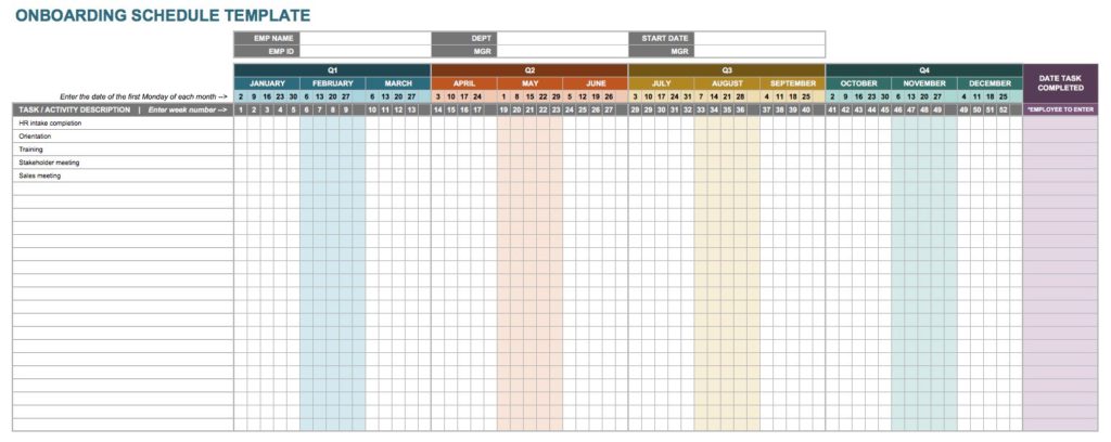 Onboarding Checklist Template Excel excelguider com
