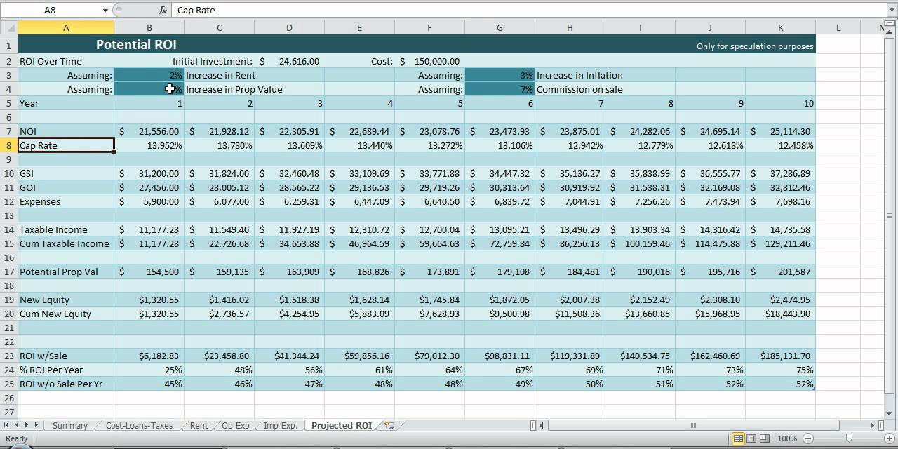 Samples Of Real Estate Investment Analysis Excel Spreadsheet In Real Estate Investment Analysis Excel Spreadsheet Samples