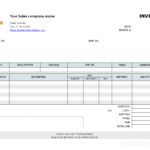 Samples Of Templates For Invoices Free Excel Intended For Templates For Invoices Free Excel Example