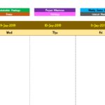 Samples Of Weekly Calendar Template Excel Throughout Weekly Calendar Template Excel In Workshhet